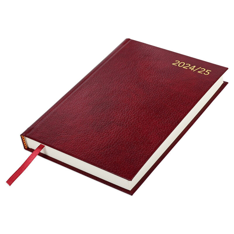 FIS Academic Diary English 2024-2025 covered with German Bonded leather A5 size, Day To a Page, Maroon Color - FSDI15EBL2425MR.
FIS Academic Diary English 2024-2025 covered with German Bonded leather A5 size, Day To a Page, Maroon Color - FSDI15EBL2425MR.