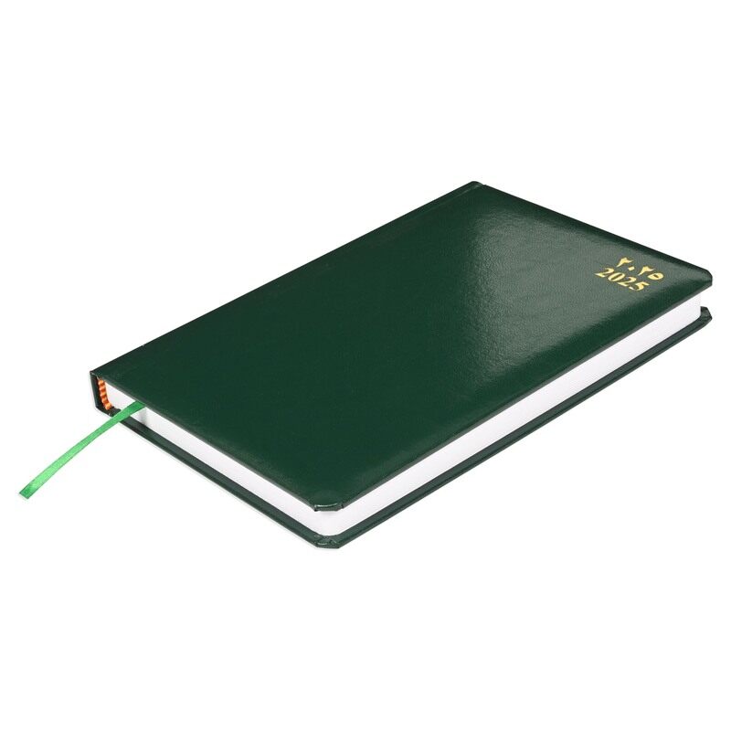 FIS 2025 A5 Diary, Vinyl Materials, 1 Side Padded Cover, Round Corners, Size A5(148x210mm), Arabic/English, 60gsm White Paper, Green Color-FSDI23AE25G
FIS 2025 A5 Diary, Vinyl Materials, 1 Side Padded Cover, Round Corners, Size A5(148x210mm), Arabic/English, 60gsm White Paper, Green Color-FSDI23AE25G