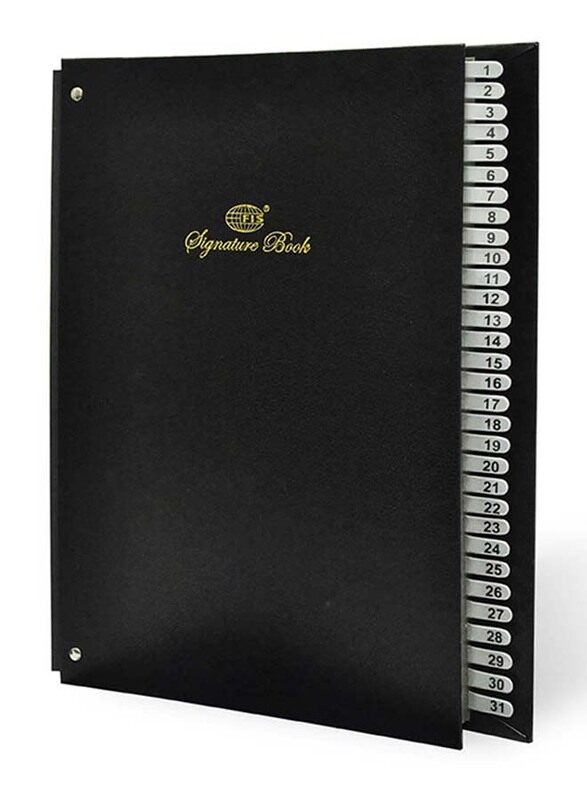FIS Vinyl Material Cover Signature Book, 240 x 340mm, 31 Sheets, FSCL1-31, Black
FIS Vinyl Material Cover Signature Book, 240 x 340mm, 31 Sheets, FSCL1-31, Black
