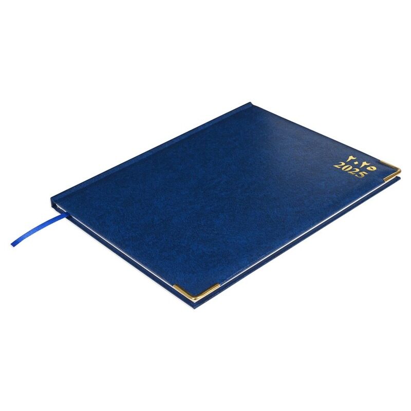 FIS 2025 Executive Diary, Vinyl Materials, 1 Side Padded Cover, Golden Corners, Size 210x260mm, English/French/Arabic, 70gsm White Paper, Blue Color-F
FIS 2025 Executive Diary, Vinyl Materials, 1 Side Padded Cover, Golden Corners, Size 210x260mm, English/French/Arabic, 70gsm White Paper, Blue Color-F