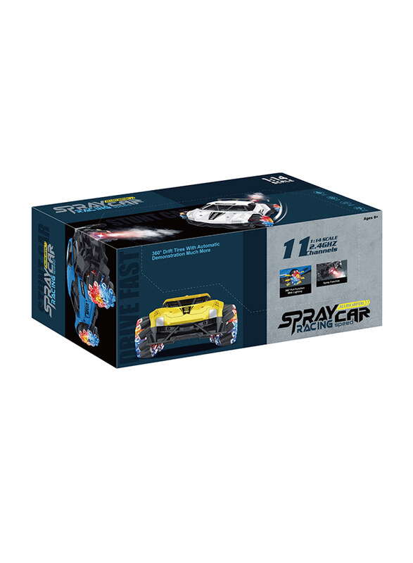 Stem 1:14 2.4 GHz 11 Channels 360° Drift Tires with Automatic Demonstration Spray Racing Remote Control Car, Ages 5+, White
Stem 1:14 2.4 GHz 11 Channels 360° Drift Tires with Automatic Demonstration Spray Racing Remote Control Car, Ages 5+, White