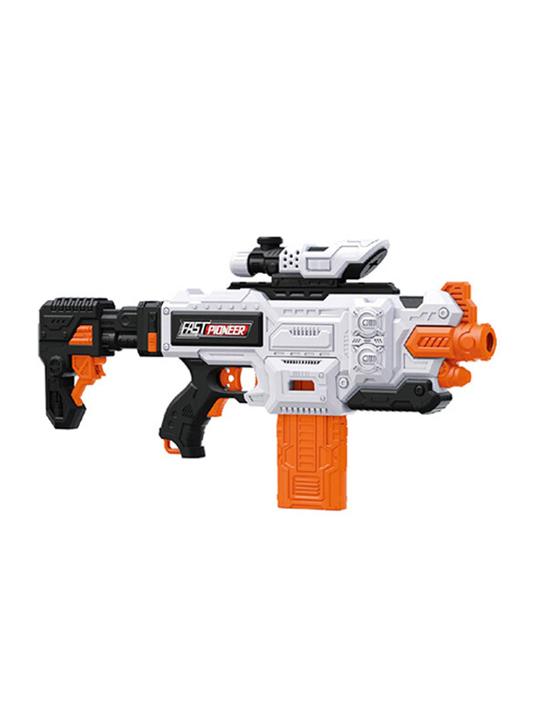 Stem Fast Pioneer Electric Gun Foam Bullet Blaster with 24X Bullet Capacity, Ages 8+, White/Orange
Stem Fast Pioneer Electric Gun Foam Bullet Blaster with 24X Bullet Capacity, Ages 8+, White/Orange