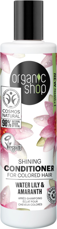 Organic Shop OS Shining Conditioner for Colored Hair Water Lily and Amaranth, 280 ml
Organic Shop OS Shining Conditioner for Colored Hair Water Lily and Amaranth, 280 ml