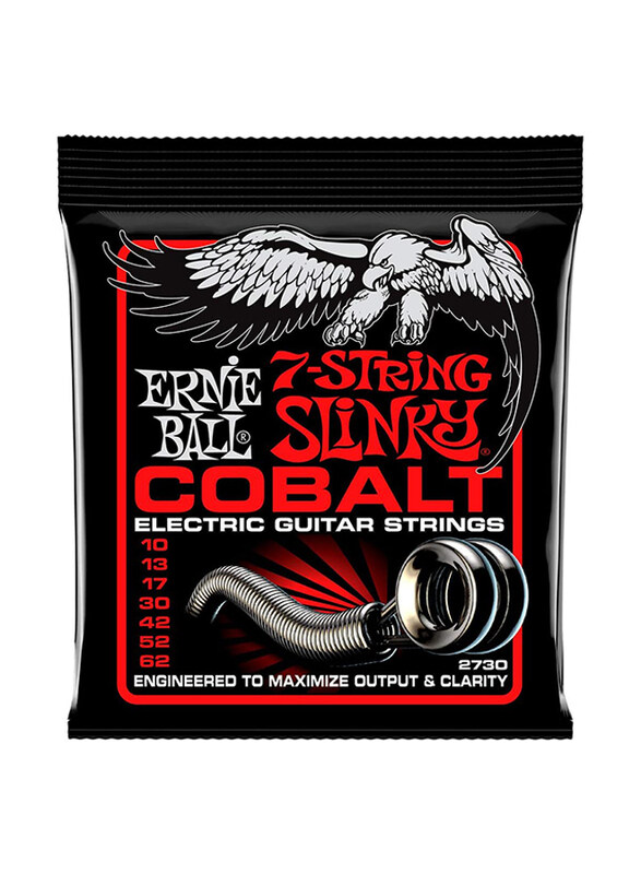 Ernie Ball Skinny Top Heavy Bottom Slinky Cobalt 7-String Electric Guitar Strings, 10-62 Gauge, P02730, Multicolour
Ernie Ball Skinny Top Heavy Bottom Slinky Cobalt 7-String Electric Guitar Strings, 10-62 Gauge, P02730, Multicolour