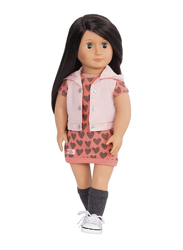 Our Generation 18-inch Lili Fashion Doll with Hoodie & Dress, 5 Pieces, Ages 3+, Peach
Our Generation 18-inch Lili Fashion Doll with Hoodie & Dress, 5 Pieces, Ages 3+, Peach