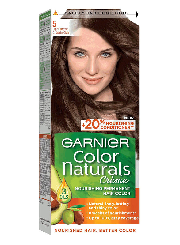 Garnier Color Naturals Creme Nourishing Permanent Hair Color, 60ml+40ml+12ml, Light Brown
Garnier Color Naturals Creme Nourishing Permanent Hair Color, 60ml+40ml+12ml, Light Brown