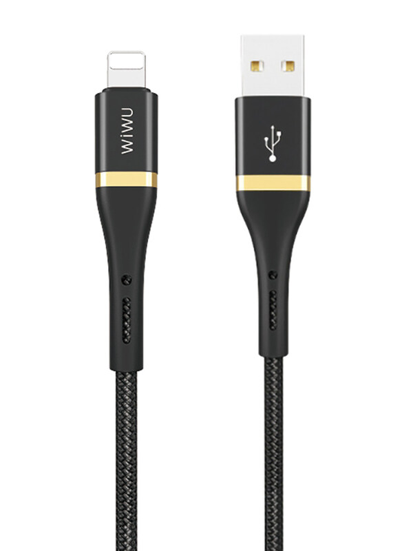 WiWu 1.2-Meter Elite Charge and Data Sync Cable, 2.4A USB Type A Male to Lightning for Apple Devices, ED-100, Black
WiWu 1.2-Meter Elite Charge and Data Sync Cable, 2.4A USB Type A Male to Lightning for Apple Devices, ED-100, Black