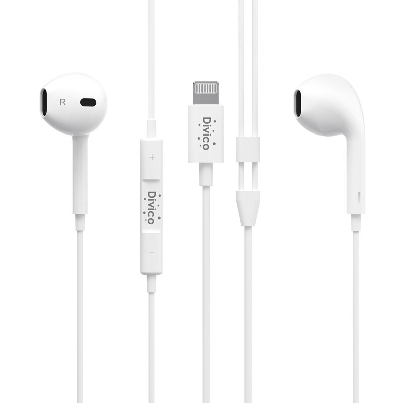 DIVICO Earphone Wired Earphones with Lightning Connector(Built-in Microphone & Volume Control)Noise Isolating for iPhone 14/13/12/11/XR/XS/X/8/7
DIVICO Earphone Wired Earphones with Lightning Connector(Built-in Microphone & Volume Control)Noise Isolating for iPhone 14/13/12/11/XR/XS/X/8/7