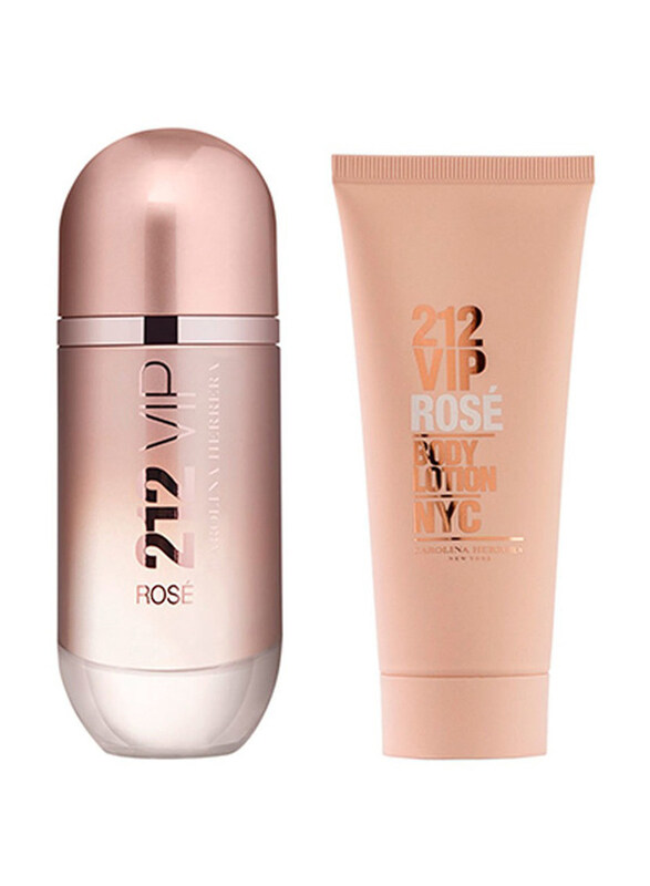 Carolina Herrera 2-Piece 212 VIP Rose Gift Set for Women, 80ml EDP Perfume, 100ml Body Lotion
Carolina Herrera 2-Piece 212 VIP Rose Gift Set for Women, 80ml EDP Perfume, 100ml Body Lotion