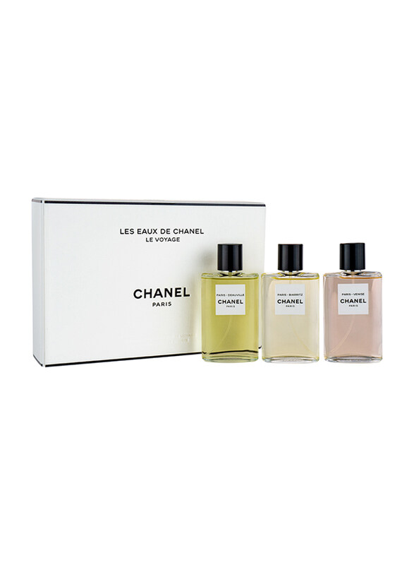 Chanel 3-Piece Les Eaux De Travel Set Unisex, 50ml EDT Perfume Venise, 50ml EDT Perfume Biarittz, 50ml EDT Perfume Deauville
Chanel 3-Piece Les Eaux De Travel Set Unisex, 50ml EDT Perfume Venise, 50ml EDT Perfume Biarittz, 50ml EDT Perfume Deauville