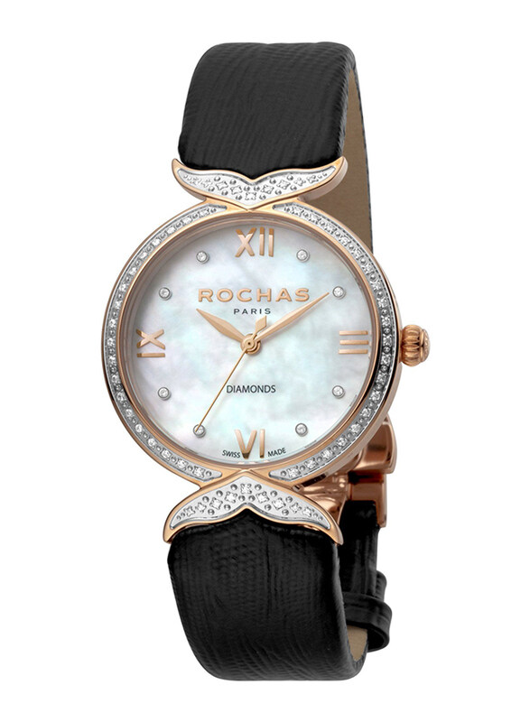 Rochas Analog Quartz Watch for Women with Leather Band, RP2l033l0031, Mother of Pearl-Black
Rochas Analog Quartz Watch for Women with Leather Band, RP2l033l0031, Mother of Pearl-Black