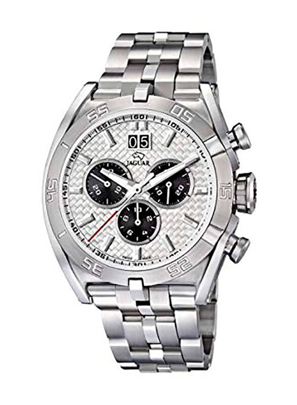 Jaguar Analog Watch for Men with Stainless Steel Band, Water Resistant, J654/1, Silver-Black/Silver
Jaguar Analog Watch for Men with Stainless Steel Band, Water Resistant, J654/1, Silver-Black/Silver
