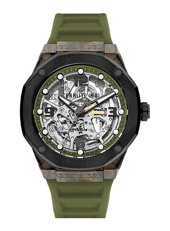 Cerruti 1881 Analog Watch for Men with Silicone Band, Water Resistant, CIWGR2223904, Green-Grey
Cerruti 1881 Analog Watch for Men with Silicone Band, Water Resistant, CIWGR2223904, Green-Grey