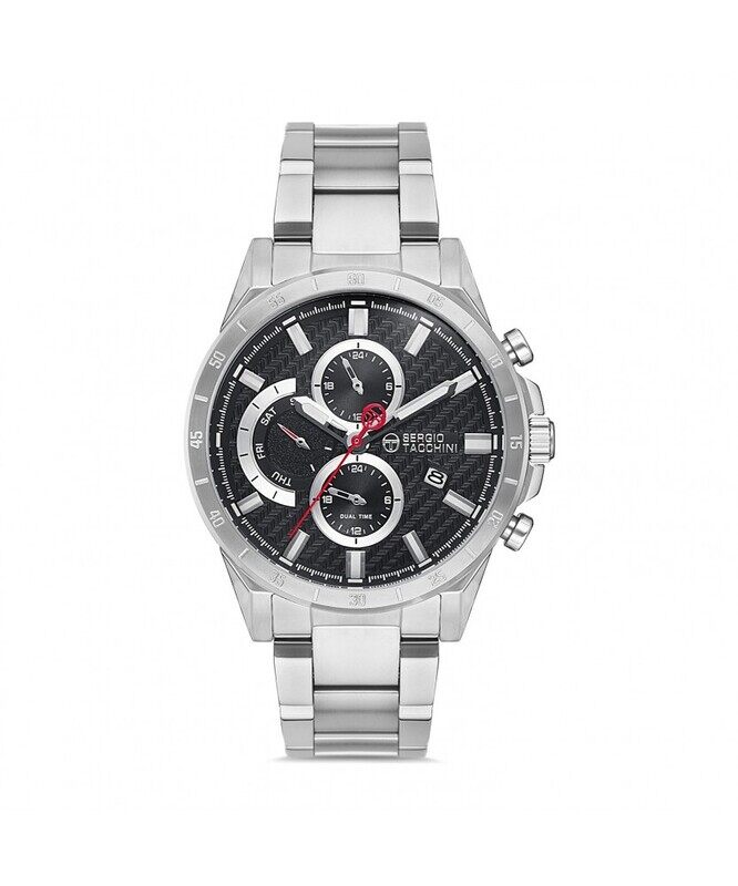 Sergio Tacchini Analog Wrist Watch for Men with Stainless Steel Band, Water Resistant, ST.1.10028-1, Silver-Black
Sergio Tacchini Analog Wrist Watch for Men with Stainless Steel Band, Water Resistant, ST.1.10028-1, Silver-Black
