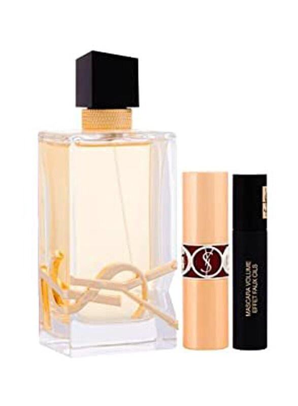 Yves Saint Laurent 3-Piece Set for Women YSL Libre Dep 90ml EDP Perfume, YSL Mini Mascara, YSL Rouge Shine Lipstick
Yves Saint Laurent 3-Piece Set for Women YSL Libre Dep 90ml EDP Perfume, YSL Mini Mascara, YSL Rouge Shine Lipstick