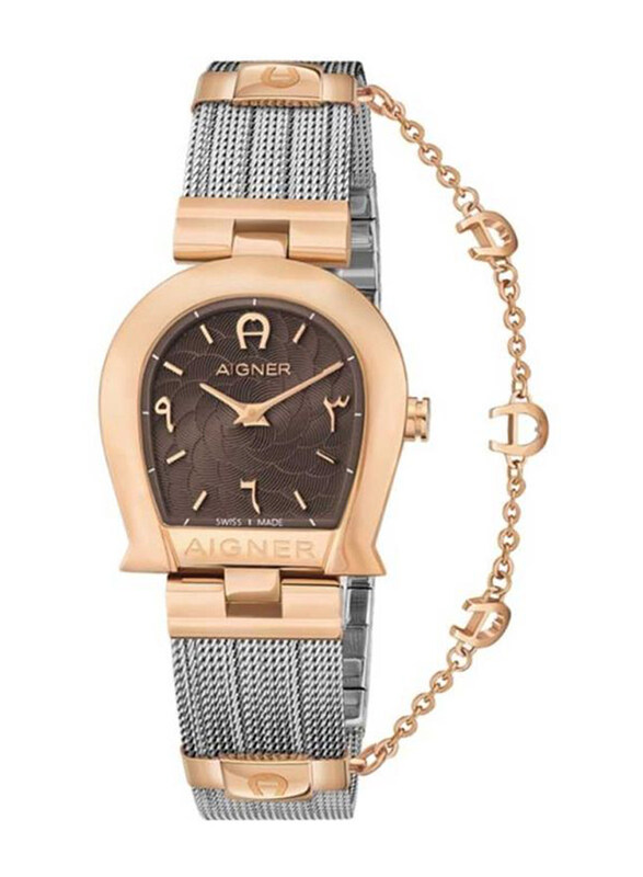 Aigner Analog Watch for Women with Stainless Steel Band, Water Resistant, A115262, Rose Gold-Brown
Aigner Analog Watch for Women with Stainless Steel Band, Water Resistant, A115262, Rose Gold-Brown