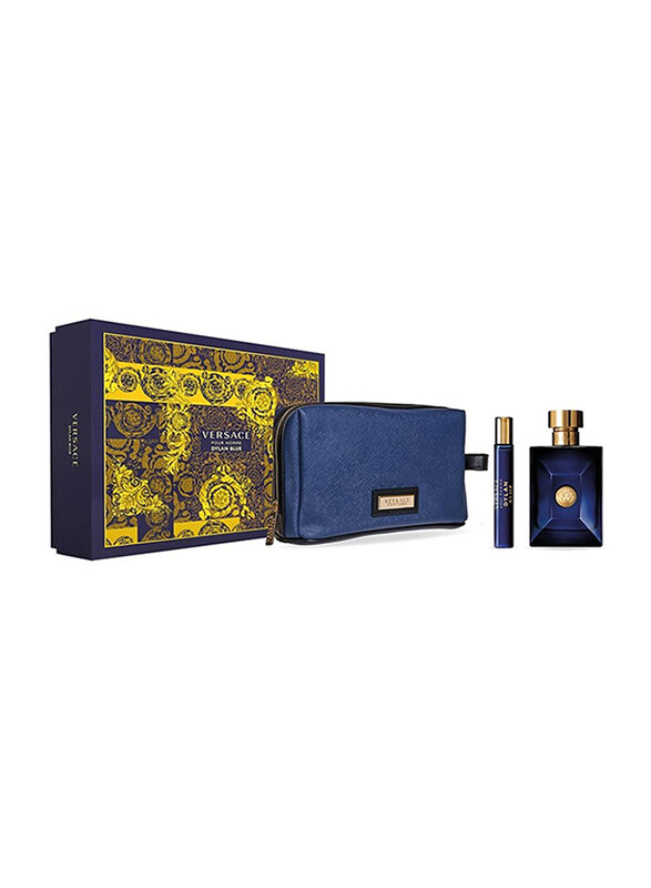 Versace 3-Piece Dylan Blue Pour Homme Gift Set for Men, 100ml EDT Perfume, 10ml EDT Perfume Mini, Pouch
Versace 3-Piece Dylan Blue Pour Homme Gift Set for Men, 100ml EDT Perfume, 10ml EDT Perfume Mini, Pouch