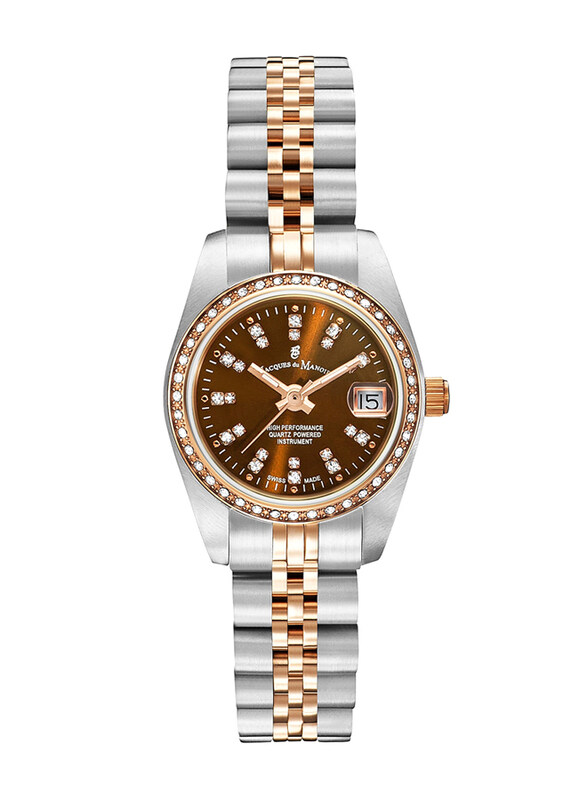 Jacques Du Manoir Inspiration Analog Watch for Women with Stainless Steel Band, Water Resistant, NROP.26, Silver/Gold-Brown
Jacques Du Manoir Inspiration Analog Watch for Women with Stainless Steel Band, Water Resistant, NROP.26, Silver/Gold-Brown