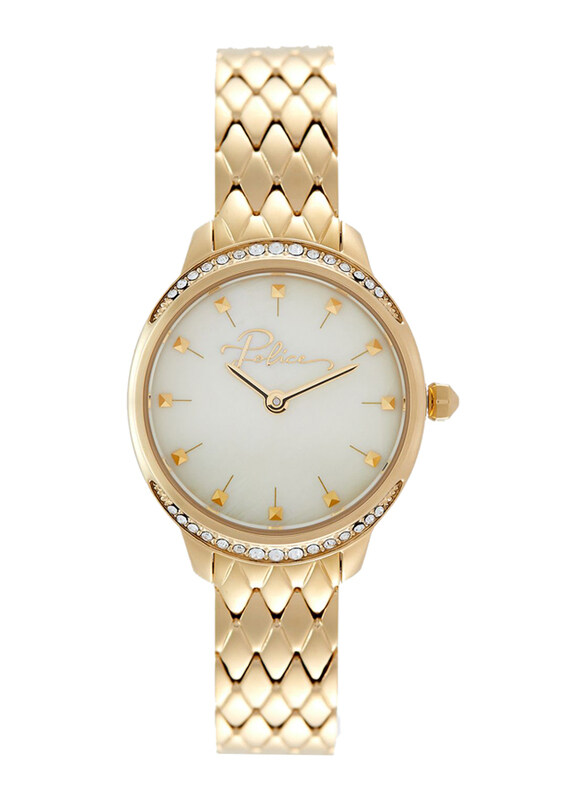 Police Montavilla Analog Watch for Women with Stainless Steel Band & Splash Resistant, P 16042LSG-54M, Gold-White
Police Montavilla Analog Watch for Women with Stainless Steel Band & Splash Resistant, P 16042LSG-54M, Gold-White