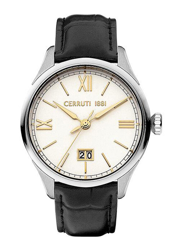 Cerruti 1881 Analog Watch for Men with Leather Band, Water Resistant, CIWGB2205801, Black-White
Cerruti 1881 Analog Watch for Men with Leather Band, Water Resistant, CIWGB2205801, Black-White