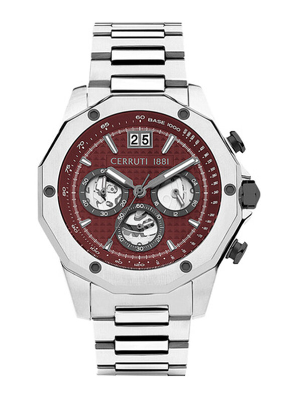 Cerruti 1881 Analog Watch for Men with Stainless Steel Band, Water Resistant and Chronograph, CIWGI2207405, Silver-Red
Cerruti 1881 Analog Watch for Men with Stainless Steel Band, Water Resistant and Chronograph, CIWGI2207405, Silver-Red