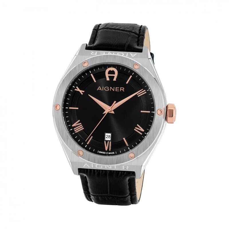 Aigner Vicenza Analog Watch for Men with Leather Genuine Band, M A148101, Black
Aigner Vicenza Analog Watch for Men with Leather Genuine Band, M A148101, Black