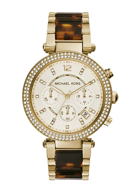 Michael Kors Analog Watch for Women with Stainless Steel Band, Water Resistant and Chronograph, MK5688, Brown-Beige
Michael Kors Analog Watch for Women with Stainless Steel Band, Water Resistant and Chronograph, MK5688, Brown-Beige