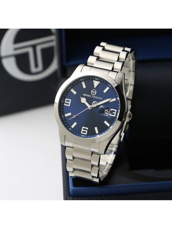 Sergio Tacchini Analog Watch for Men with Stainless Steel Band, ST.1.10113-3, Silver-Blue
Sergio Tacchini Analog Watch for Men with Stainless Steel Band, ST.1.10113-3, Silver-Blue