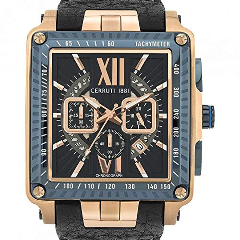 Cerruti 1881 Analog Watch for Men with Leather Band, Water Resistant, CIWLH2115203, Black
Cerruti 1881 Analog Watch for Men with Leather Band, Water Resistant, CIWLH2115203, Black