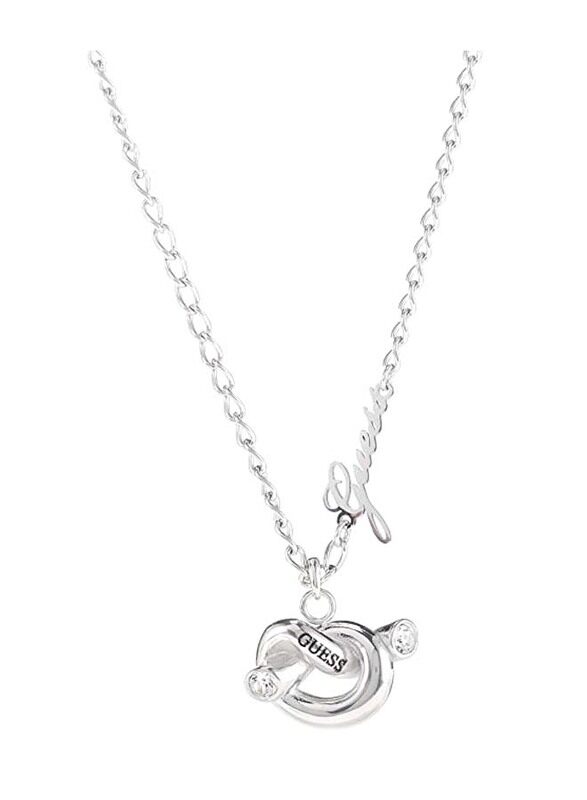 Guess Rhodium Plated Steel With Bow Pendant And Two Crystals Necklace for Women, Silver
Guess Rhodium Plated Steel With Bow Pendant And Two Crystals Necklace for Women, Silver