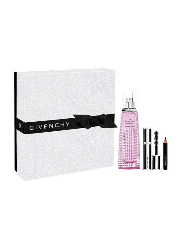 Givenchy 3-Piece Live Irresistible Blossom Crush Set for Women, 50ml EDT Perfume, 4gm Noir Couture Mini Mascara, 0.39gm Magic Eye Pencil 01 Black
Givenchy 3-Piece Live Irresistible Blossom Crush Set for Women, 50ml EDT Perfume, 4gm Noir Couture Mini Mascara, 0.39gm Magic Eye Pencil 01 Black