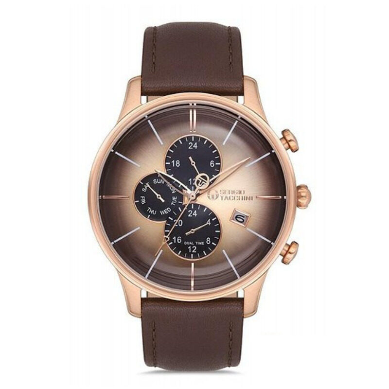 Sergio Tacchini Analog Watch for Men with Leather Genuine Band, ST.1.10151-3, Brown-Brown
Sergio Tacchini Analog Watch for Men with Leather Genuine Band, ST.1.10151-3, Brown-Brown