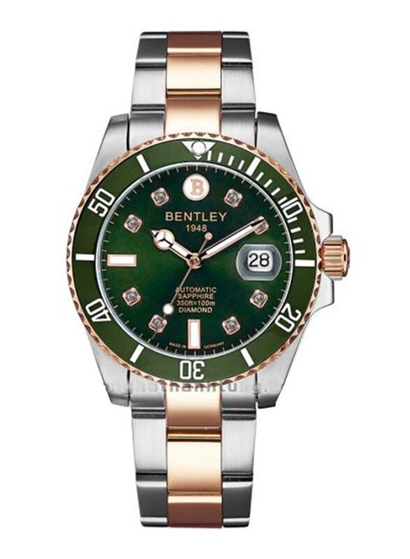 Bentley 1948 Sapphire Watch for Men with Stainless Steel Band, BL1839-20MWGG, Silver-Green
Bentley 1948 Sapphire Watch for Men with Stainless Steel Band, BL1839-20MWGG, Silver-Green