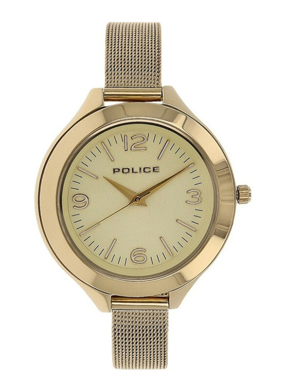 Police Analog Watch for Women with Stainless Steel Band, Water Resistant, Gold
Police Analog Watch for Women with Stainless Steel Band, Water Resistant, Gold