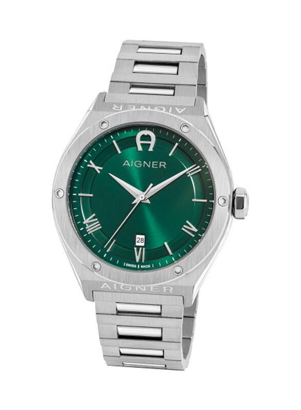 Aigner Taranto Analog Watch for Men with Stainless Steel Band & Water Resistant, M A148104, Silver-Green
Aigner Taranto Analog Watch for Men with Stainless Steel Band & Water Resistant, M A148104, Silver-Green