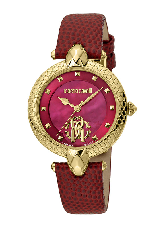 Roberto Cavalli Franck Muller Analog Watch for Women with Leather Band, Water Resistant, RV1L130L0021, Red-Red
Roberto Cavalli Franck Muller Analog Watch for Women with Leather Band, Water Resistant, RV1L130L0021, Red-Red