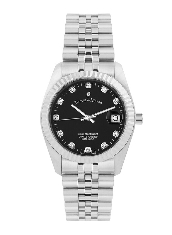 Jacques Du Manoir Inspiration Analog Watch for Women with Stainless Steel Band, Water Resistant, NRO.05, Silver-Black
Jacques Du Manoir Inspiration Analog Watch for Women with Stainless Steel Band, Water Resistant, NRO.05, Silver-Black