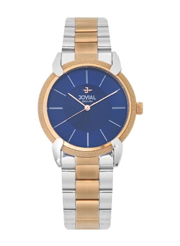 Jovial Analog Watch for Women with Stainless Steel Band, Water Resistant, 5065LAMQ04E, Blue-Rose Gold/Silver
Jovial Analog Watch for Women with Stainless Steel Band, Water Resistant, 5065LAMQ04E, Blue-Rose Gold/Silver