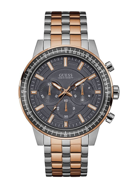 Guess Analog Watch for Men with Stainless Steel Band, Water Resistant and Chronograph, W0801G2, Grey/Multicolour
Guess Analog Watch for Men with Stainless Steel Band, Water Resistant and Chronograph, W0801G2, Grey/Multicolour