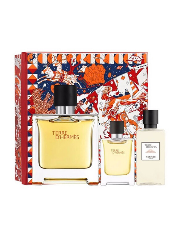 Hermes 3-Piece Terre De Set for Men, 75ml EDT Perfume, 12.5ml EDT Perfume, 40ml After-Shave Lotion
Hermes 3-Piece Terre De Set for Men, 75ml EDT Perfume, 12.5ml EDT Perfume, 40ml After-Shave Lotion