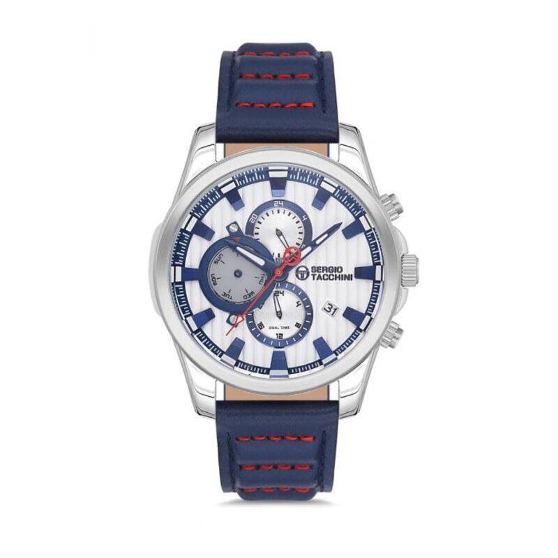 Sergio Tacchini Analog Watch for Men with Leather Genuine Band, ST.1.10120-2, Navy Blue-Silver
Sergio Tacchini Analog Watch for Men with Leather Genuine Band, ST.1.10120-2, Navy Blue-Silver