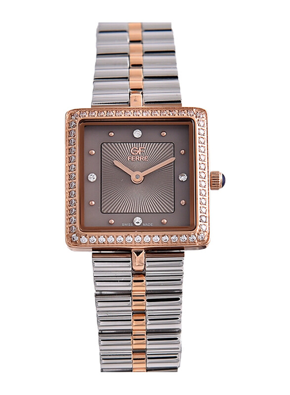 GF Ferre Wrist Watch for Women with Band, Water Resistant, GFTRGY2166LZ, Silver/Rose Gold-Grey
GF Ferre Wrist Watch for Women with Band, Water Resistant, GFTRGY2166LZ, Silver/Rose Gold-Grey