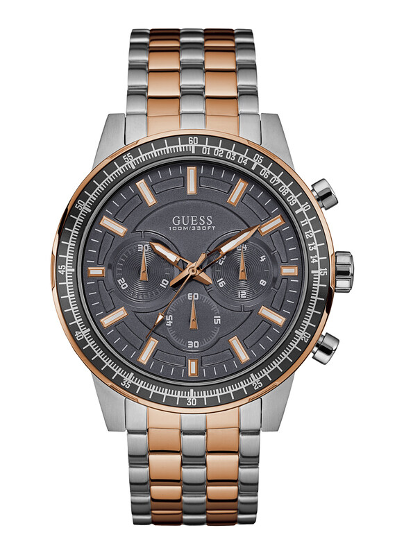 Guess Analog Watch for Men with Stainless Steel Band, W0801G2, Silver/Rose Gold-Grey
Guess Analog Watch for Men with Stainless Steel Band, W0801G2, Silver/Rose Gold-Grey