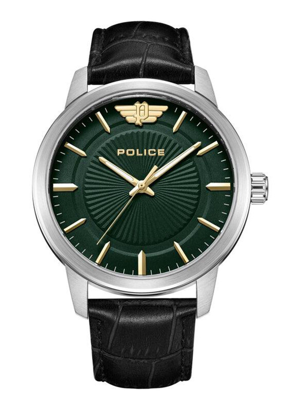 Police Raho Analog Watch for Men with Leather Band, Water Resistant, PEWJA2227411, Black-Green
Police Raho Analog Watch for Men with Leather Band, Water Resistant, PEWJA2227411, Black-Green