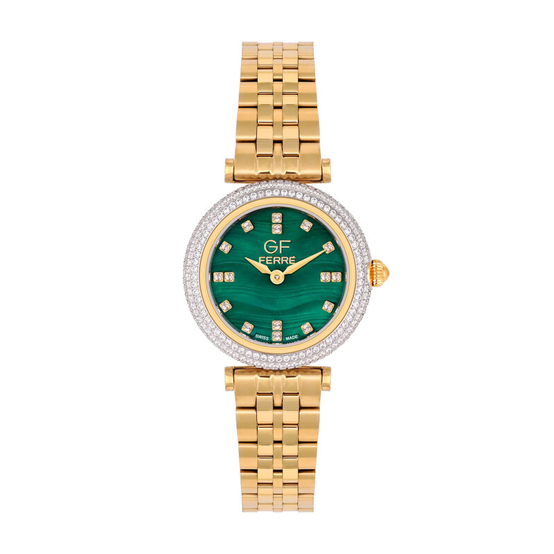 Gf Ferre Analog Watch for Women with Stainless Steel Band, Water Resistant, GFGPGN8101LCZ, Green-Rose Gold
Gf Ferre Analog Watch for Women with Stainless Steel Band, Water Resistant, GFGPGN8101LCZ, Green-Rose Gold