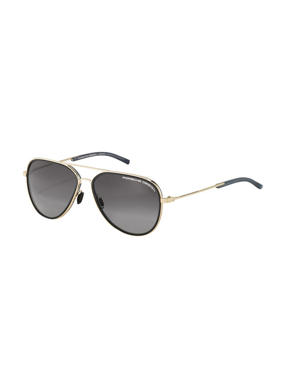 Porsche Design Aviator Full Rim Black/Gold Sunglasses Unisex, Grey Lens, P8691-B-6014-145-V226
Porsche Design Aviator Full Rim Black/Gold Sunglasses Unisex, Grey Lens, P8691-B-6014-145-V226