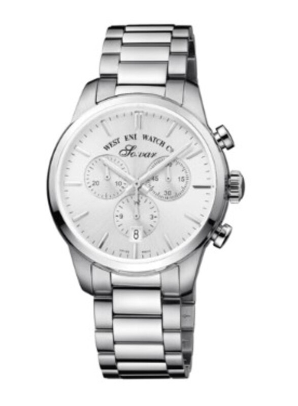 West End Analog Watch for Men with Stainless Steel Band, Water Resistant, 8091.10.3308, Silver-White
West End Analog Watch for Men with Stainless Steel Band, Water Resistant, 8091.10.3308, Silver-White