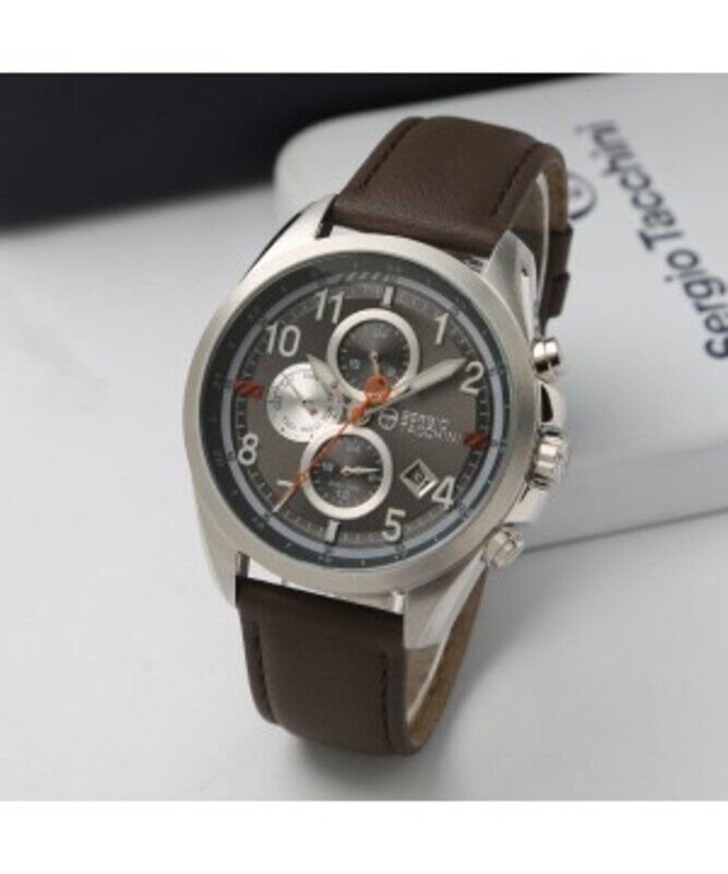 Sergio Tacchini Analog Watch for Men with Leather Genuine Band, ST.1.10136-5, Brown-Grey
Sergio Tacchini Analog Watch for Men with Leather Genuine Band, ST.1.10136-5, Brown-Grey