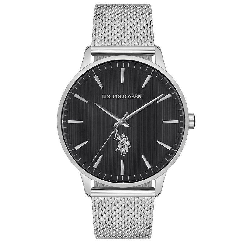 US Polo Assn. Analog Watch for Men with Mesh Band, Water Resistant, Uspa1023-01, Silver-Black
US Polo Assn. Analog Watch for Men with Mesh Band, Water Resistant, Uspa1023-01, Silver-Black