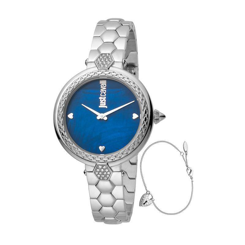 Just Cavalli Analog Watch for Women with Stainless Steel Band, JC1L128M0555, Silver-Blue
Just Cavalli Analog Watch for Women with Stainless Steel Band, JC1L128M0555, Silver-Blue